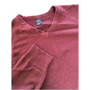 Vintage Gap Men’s V-Neck Cotton Wool Sweater Casual Business Preppy‎ Layering XL